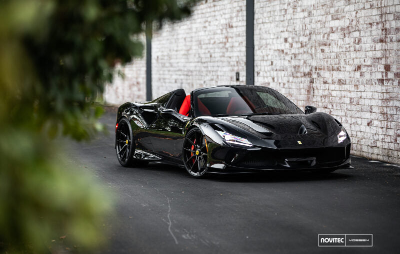 Vossen x Novitec NF10 21-inch forged gloss black front wheel for Ferrari 488 and F8, 5x114.3 bolt pattern, ET35.