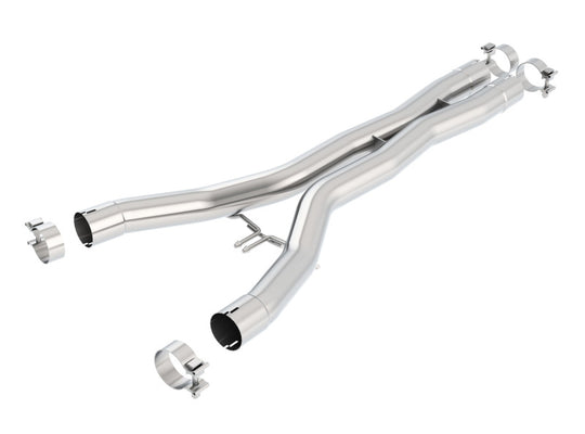 Borla X-Pipes for 2014 Chevy Corvette Stingray, smog legal cut and clamp, stainless steel exhaust components.