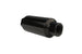 Aeromotive AN-10 black in-line fuel filter with 100 micron mesh for automotive fuel filtration, shown in the image.