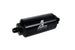 Aeromotive in-line fuel filter with black finish, AN-6 male fitting and 40-micron stainless mesh element for automotive fuel systems.