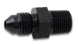 Vibrant BSPT adapter fitting with -8 AN to 3/8 inch -19 connection, showing the metal fitting with threading and vibrant finish.