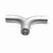 MagnaFlow Smooth Transition T connecting pipe, 2.50 inch stainless steel, 90/90 degree bend for exhaust systems.