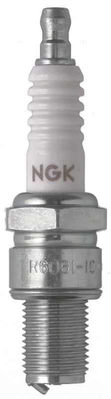 Set of 10 NGK Racing Spark Plugs, model R6061-11, showcasing the durable ceramic insulators and metal electrodes.