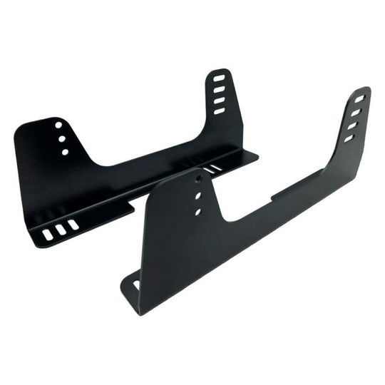 Black Sparco Aluminum QRT-R side mount seat brackets for racing seats, durable and lightweight for secure installation.