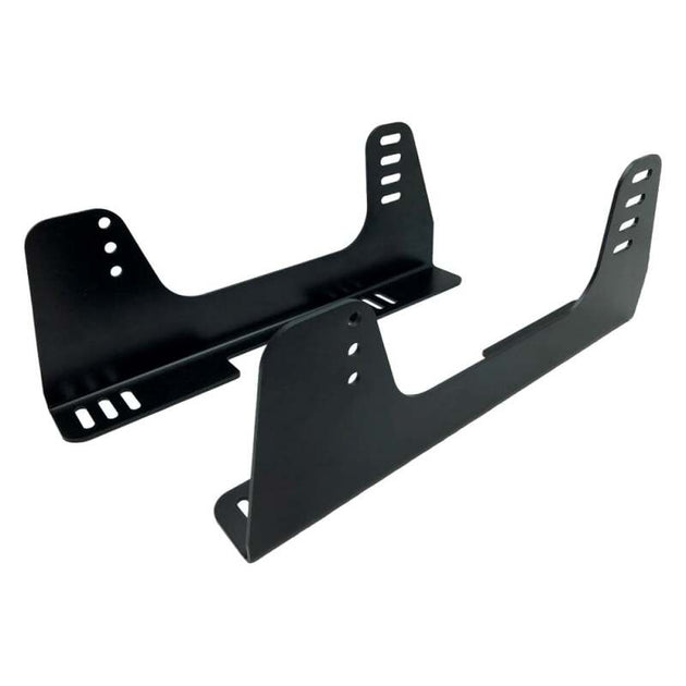 Black Sparco Aluminum QRT-R side mount seat brackets for racing seats, durable and lightweight for secure installation.