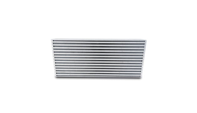 Vibrant air-to-air intercooler core with 22x9x3.25 inch size, featuring aluminum fins and end tanks for boosted vehicle cooling.