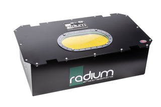 Radium Engineering R10A 10-gallon fuel cell tank for automotive racing and performance vehicles.