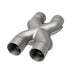 MagnaFlow Smooth Trans X 3/3 X 14 stainless steel X pipe for exhaust systems, showing polished metal with brand logo.