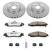PowerStop Z26 Street Warrior brake kit for Cadillac XLR front brakes, performance D&S brake components, new and installed.