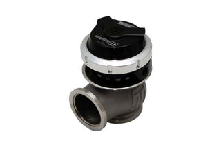Turbosmart Gen V WG40 CompGate40 external wastegate in black, 14 PSI boost control, compact and durable automotive component