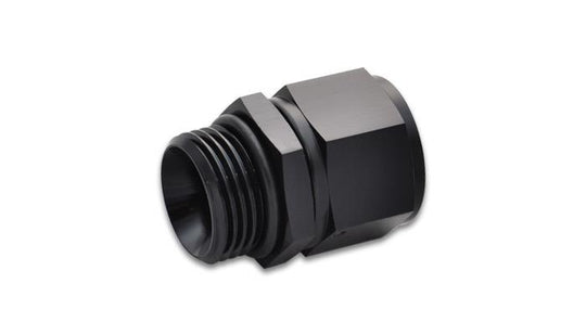 Vibrant -6AN Female to -8AN Male straight cut fitting with O-ring for hydraulic or fuel line connections.