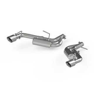MBRP axle back exhaust system for Chevrolet Camaro 2016-2019 with 2.5-inch T304 stainless steel and 4-inch dual wall tips.