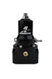 Aeromotive fuel pressure regulator with 30-120 PSI range, .500 valve, two AN-10 inlets, and AN-10 bypass for automotive fuel systems.