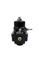 Aeromotive adjustable fuel pressure regulator with 3-15 PSI range, .313 valve, two 08 inlets, and 08 return line.