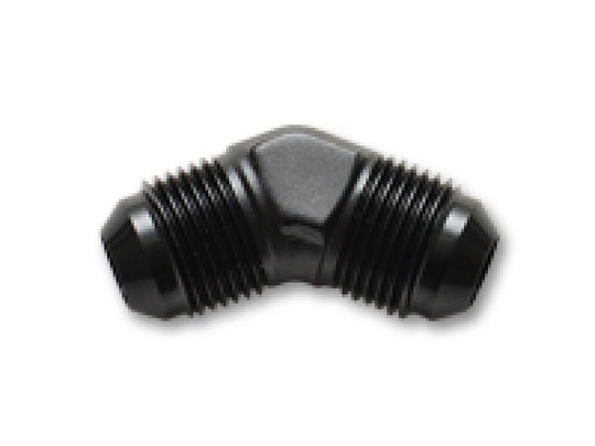 Vibrant Flare Union 45 Degree Adapter Fitting -3 AN for automotive and fluid connections, durable metal construction.