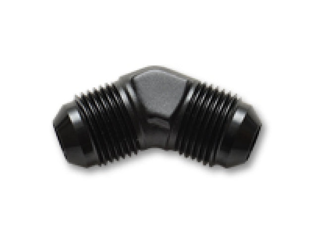 Vibrant Flare Union 45 Degree Adapter Fitting -3 AN for automotive and fluid connections, durable metal construction.