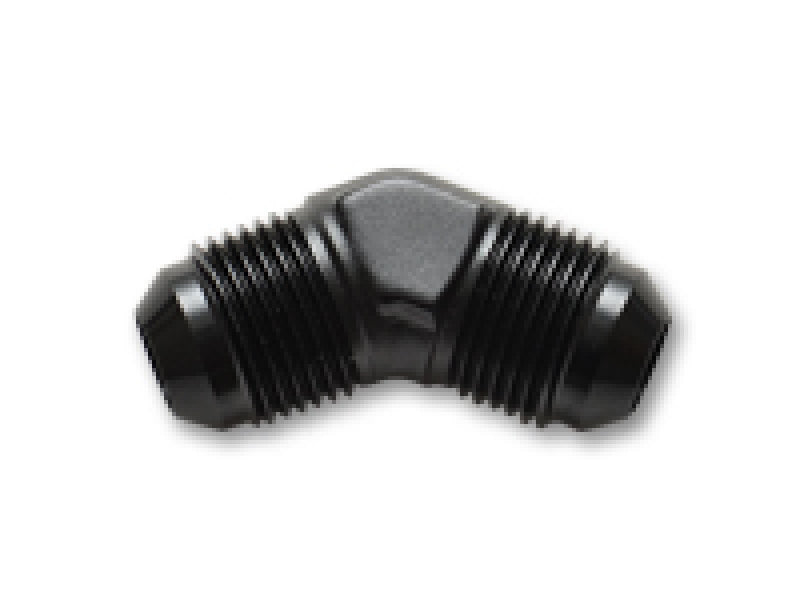 Vibrant Flare Union 45 Degree Adapter Fitting -3 AN for automotive and fluid connections, durable metal construction.