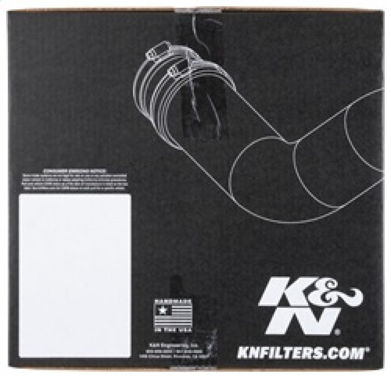 K&N Engineering cold air intake kit for 2014-2015 Chevy/GMC 1500 V-8 5.3L and 6.2L engine, with air filter and intake tubing.