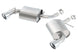 Borla axle back exhaust system for 2016 Chevy Camaro 2.0L Turbo, showing the rear section with polished tips and exhaust pipes.