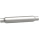 MagnaFlow muffler with 3.5-inch diameter and 18-inch length, featuring dual 2.25-inch inlet and outlet pipes for vehicle exhaust systems.