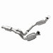 MagnaFlow catalytic converter for Chevy Avalanche 5.3L, direct fit design, shown installed on vehicle engine.