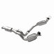 MagnaFlow catalytic converter for Chevy Avalanche 5.3L, direct fit design, shown installed on vehicle engine.