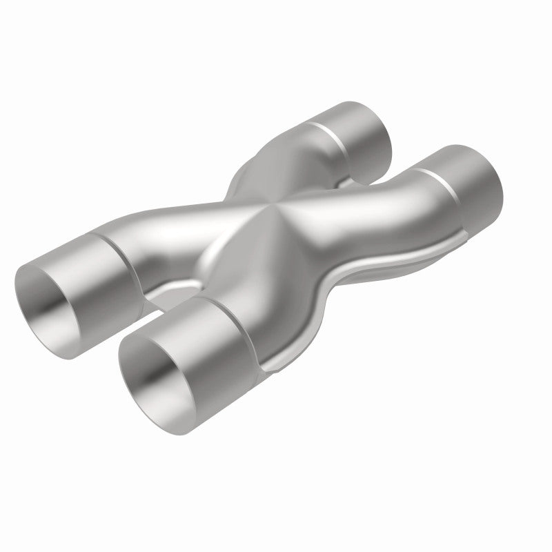 MagnaFlow Smooth Trans X 2.5/2.5 X 12 stainless steel X pipe for exhaust systems, shown in the image.