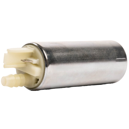 Aeromotive universal diesel in-tank fuel pump with metal housing and electrical connectors for vehicle fuel systems.