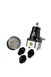 Aeromotive fuel pressure regulator and fitting kit with hoses and fittings for precise fuel system management.