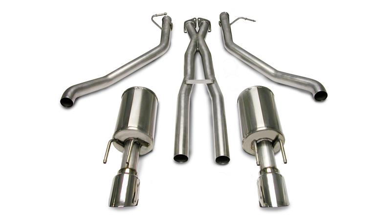 Polished CORSA Performance catback exhaust system with 2.5-inch sport pipes and tips for 2005-2006 Pontiac GTO 6.0L V8