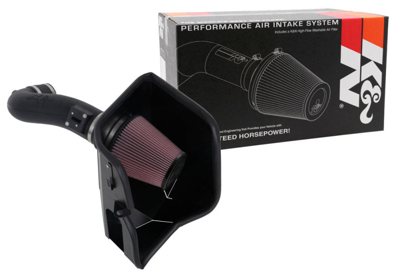 K&N Engineering Chevrolet 1500 V8 Cold Air Intake System with high-performance air filter and intake tubing for 2019+ models