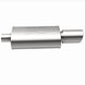 MagnaFlow muffler with tip, model RS 14X5X8, featuring a 2.25/4-inch exhaust outlet, mounted on a vehicle exhaust system.