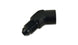 Vibrant -4AN to 1/8 inch NPT 45-degree adapter fitting for fuel or oil lines, shown with metal construction and threaded ends.
