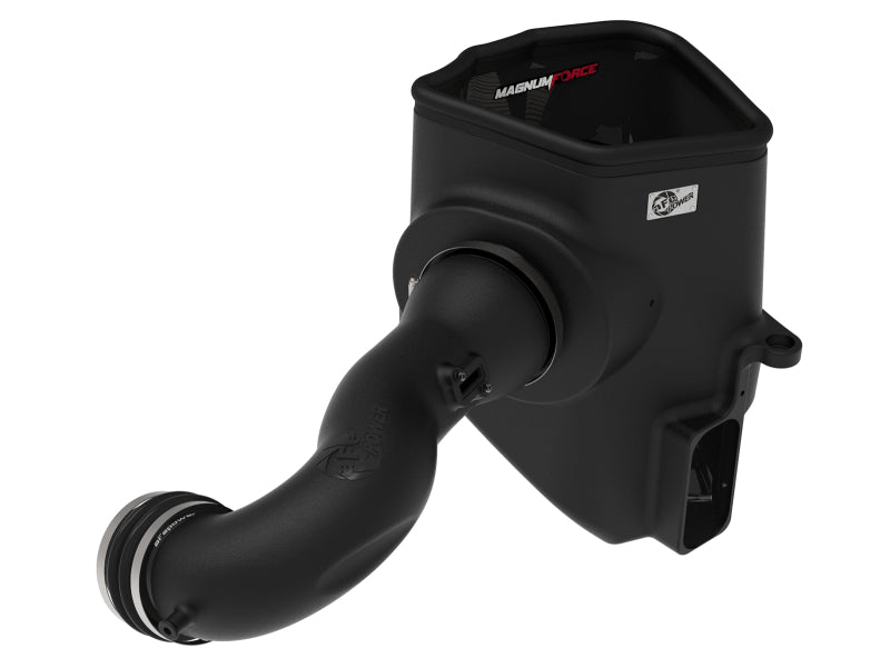 aFe MagnumFORCE Stage-2 Pro Dry S cold air intake installed in a 2019 GM Silverado/Sierra 1500 V8 6.2L engine bay
