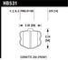 Hawk Performance front OEM pad design brake pads for Chevy Corvette 06-10, high-performance street brake pads with HP+ compound.