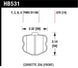 Hawk Performance front OEM pad design brake pads for Chevy Corvette 06-10, high-performance street brake pads with HP+ compound.