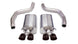 Black CORSA Performance axle-back exhaust for Chevrolet Corvette C6 Z06 2006-2013 with 7.0L V8 engine, shown installed on vehicle.