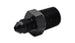 Vibrant aluminum -4AN to 1/8 inch NPT straight adapter fitting, showing smooth metal finish and precise threading.