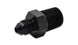 Vibrant aluminum -4AN to 1/8 inch NPT straight adapter fitting, showing smooth metal finish and precise threading.