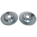 PowerStop rear drilled and slotted brake rotors for 2020-2021 Chevrolet Corvette, pair of high-performance brake rotors