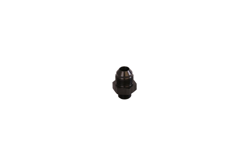 Aeromotive AN-6 to AN-8 flare union fitting for automotive fuel and oil lines, made of durable metal for secure connections.