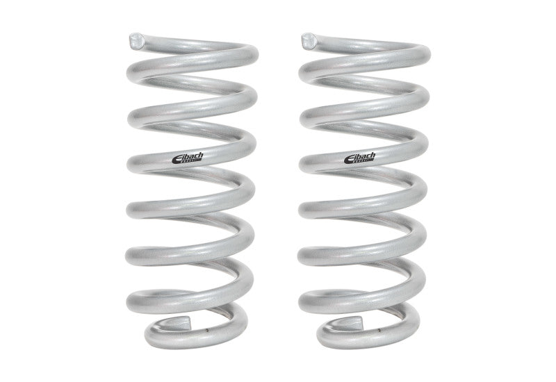 Eibach Pro-Truck lift kit front springs for 2019-2020 Chevrolet Silverado 1500 5.3L V8 4WD, showing coil springs and suspension components.
