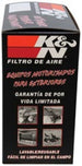 K&N industrial round air filter with 5.5-inch ID, 7-inch OD, 2.25-inch height, designed for drop-in air filtration.