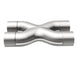 MagnaFlow Smooth Trans X 3/3 X 14 stainless steel X pipe with polished finish, designed for automotive exhaust systems.