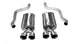 Black CORSA Performance axle-back exhaust for Chevrolet Camaro SS 2017-2024 with 6.2L V8 engine, featuring dual tips and polished finish.