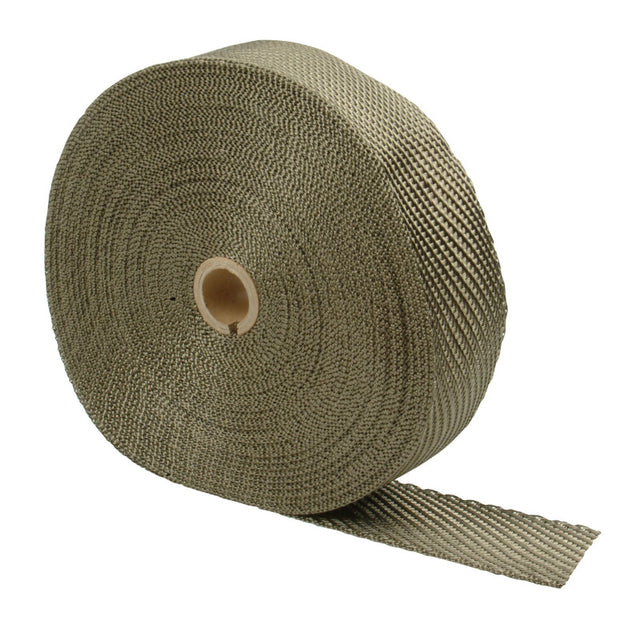 DEI Titanium exhaust wrap 1 inch by 100 feet, heat-resistant exhaust insulation for automotive performance and protection.