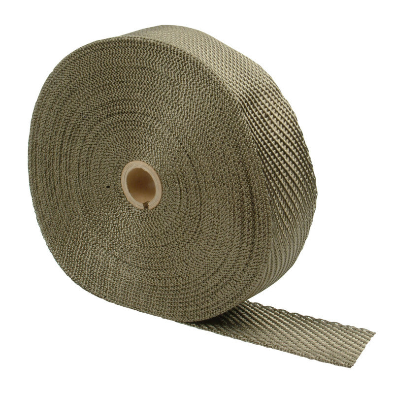 DEI Titanium exhaust wrap 1 inch by 100 feet, heat-resistant exhaust insulation for automotive performance and protection.