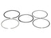 Wiseco piston ring set with 84.25mm bore, includes compression and oil rings, for high-performance engine rebuilds.