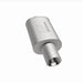 MagnaFlow muffler with tip, model Mag RS 14X5X8, featuring a 2.25/4 inch exhaust inlet and outlet, automotive exhaust component.