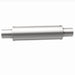 MagnaFlow Mag SS muffler with 14x4x4 inch dimensions and dual 2.25x2.25 inch inlet and outlet pipes, shown in the image.